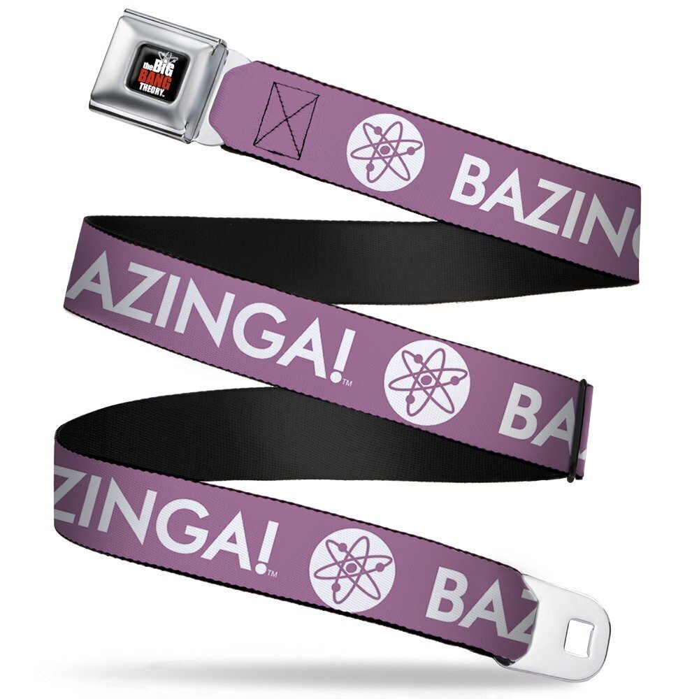 8115 Seatbelt Belt - BAZINGA! Atom Logo Lavender/White - 1.0" Wide - 20-36